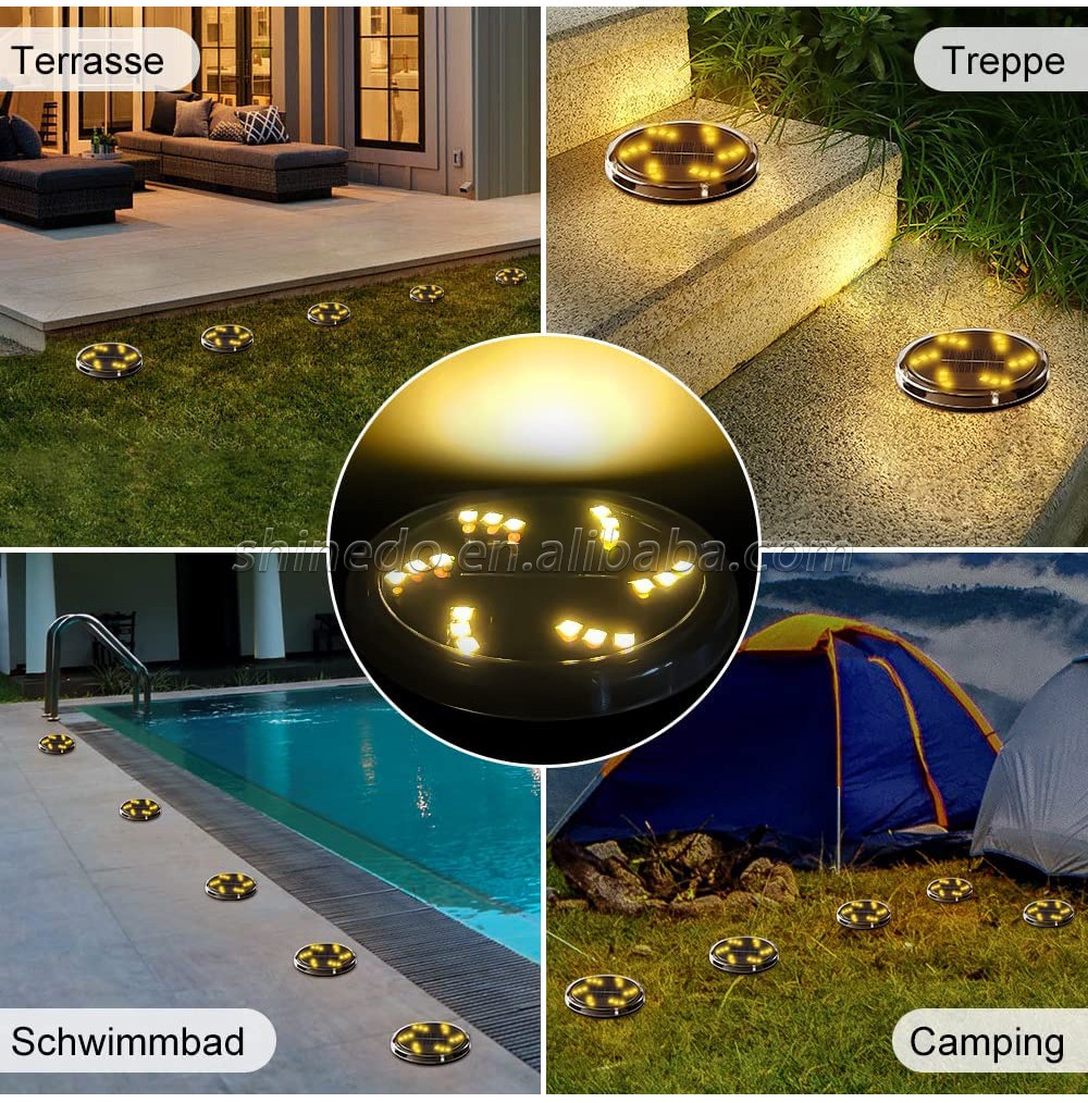 Bright Solar Ground Light Spiral 18LED Glow Solar Ground Light Outdoor Waterproof Solar Garden Light with Plastic Shell