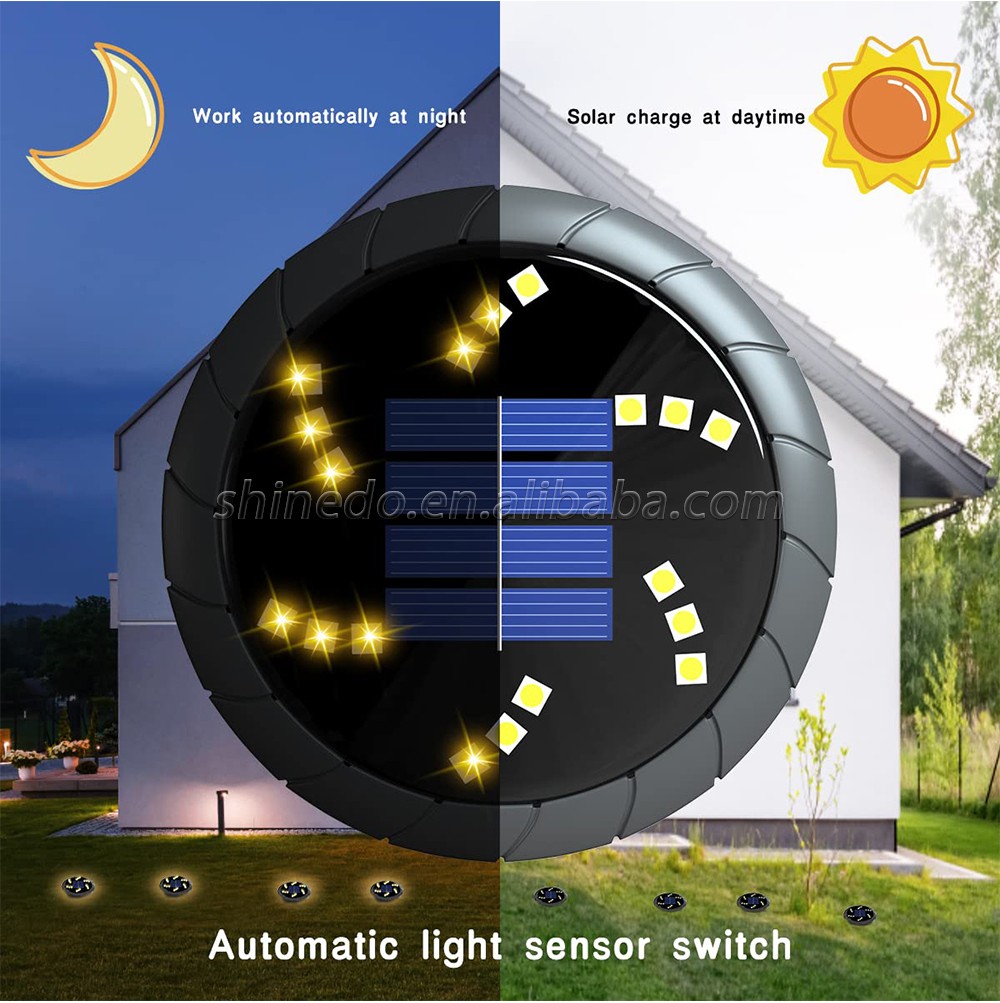 18 LED Solar Garden Outdoor Waterproof In-Ground Lights Landscape Lighting for Pathway