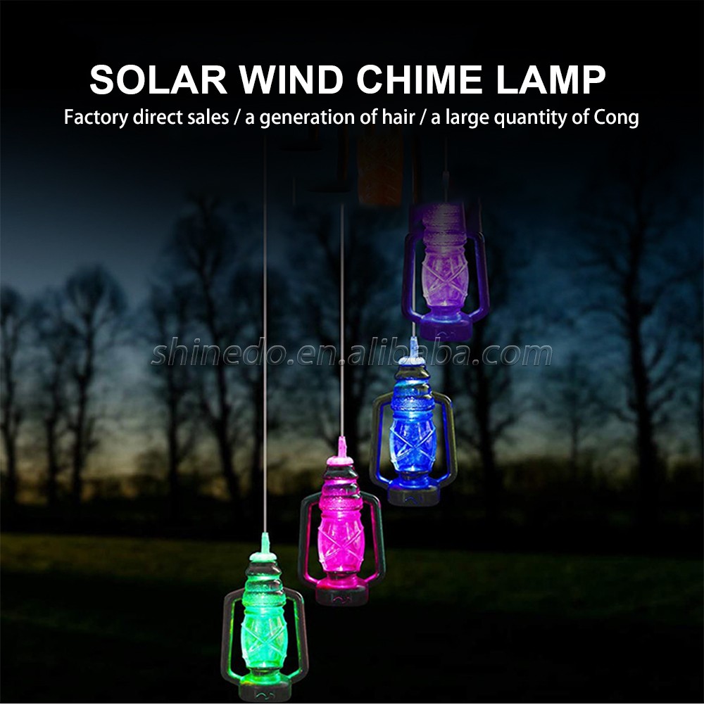 2022 Most Popular RGB Special Appearance Design Beautiful Garden Solar Wind Chime Light