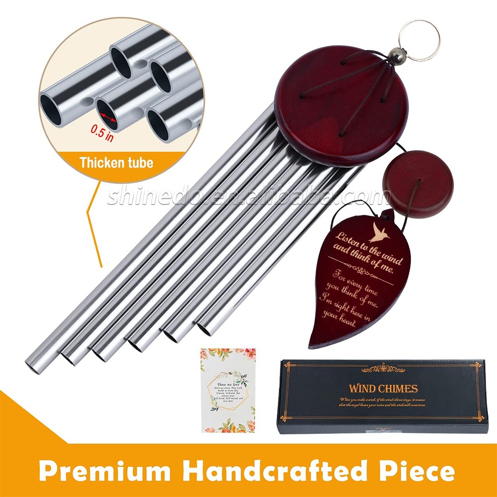 Customized Sympathy WindChimes Unique Gifts Memorial Wind Chimes for Indoor Outdoor Decoration