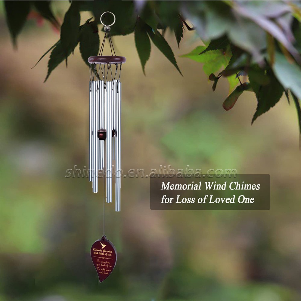 Customized Sympathy WindChimes Unique Gifts Memorial Wind Chimes for Indoor Outdoor Decoration