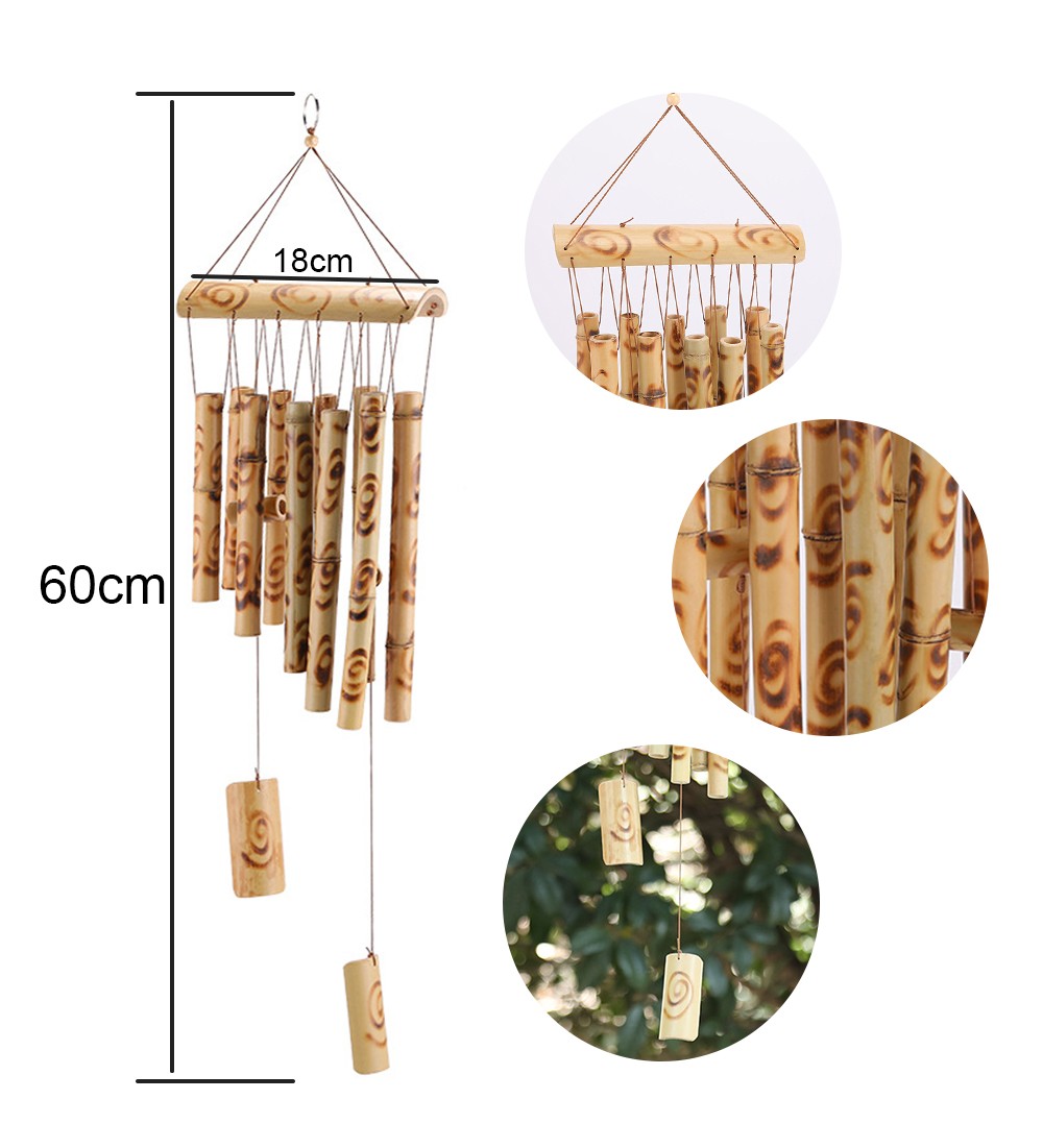 Amazon Hot Selling Wooden Wind Chimes Outdoor, Bamboo Wind Chimes with Amazing Deep Tone for Patio Garden Home Decor
