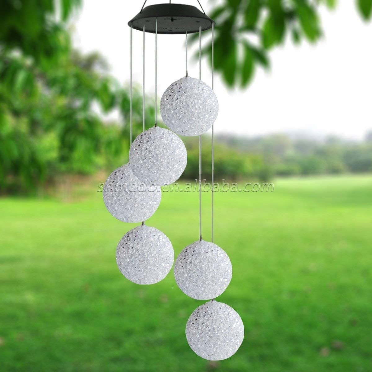 Outdoor Amazing Design Style Waterproof Home Garden RGB Memorial Wind Chime Light