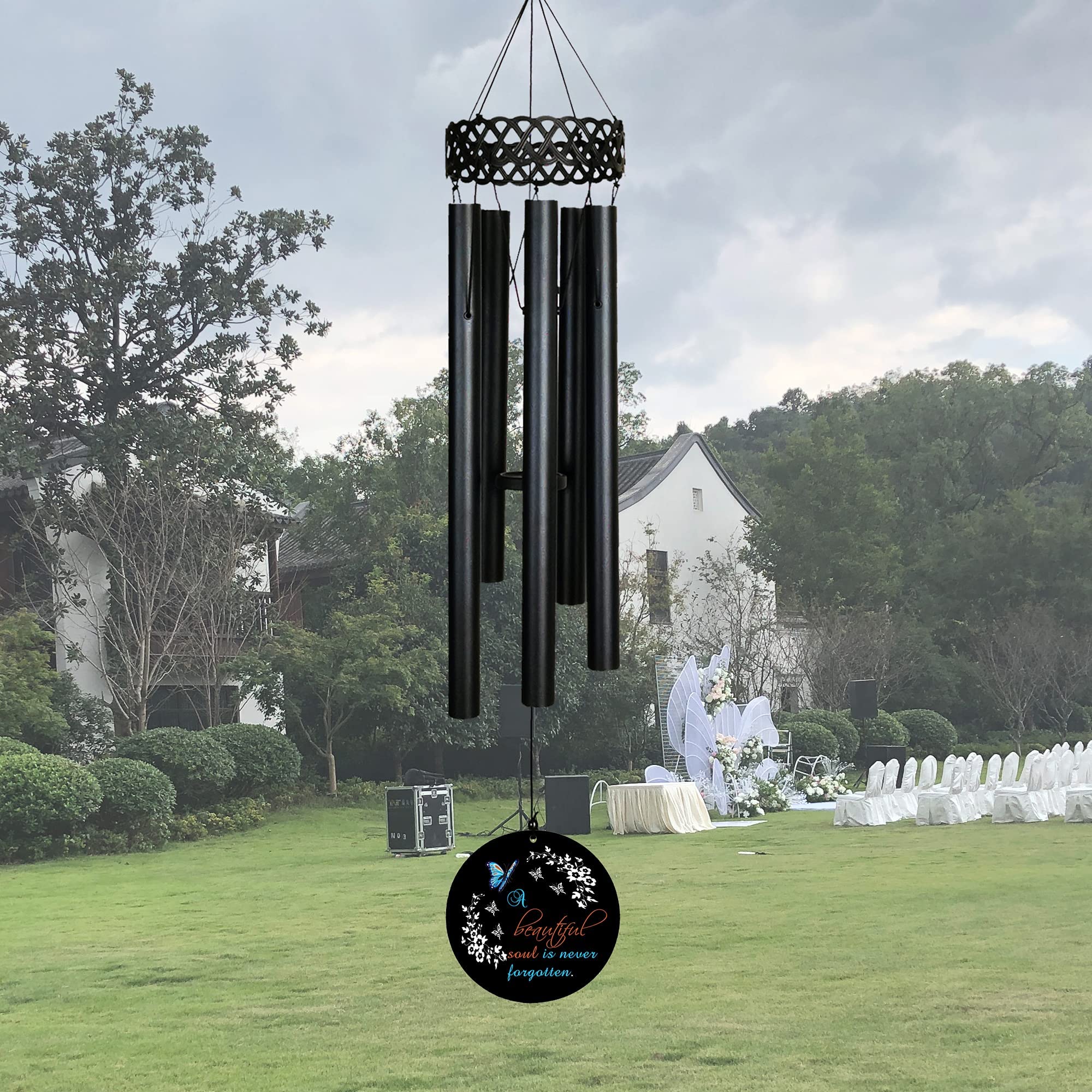 Unique Sympathy Bereavement Gifts Garden Memorial Metal Wind Chimes for Family Member