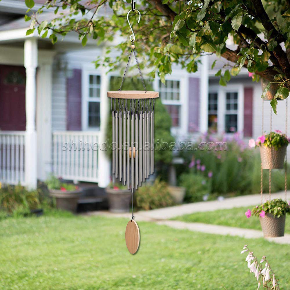 High Quality Sublimation Wind Chime Wooden Wind Chimes Outdoor with 22 Tubes