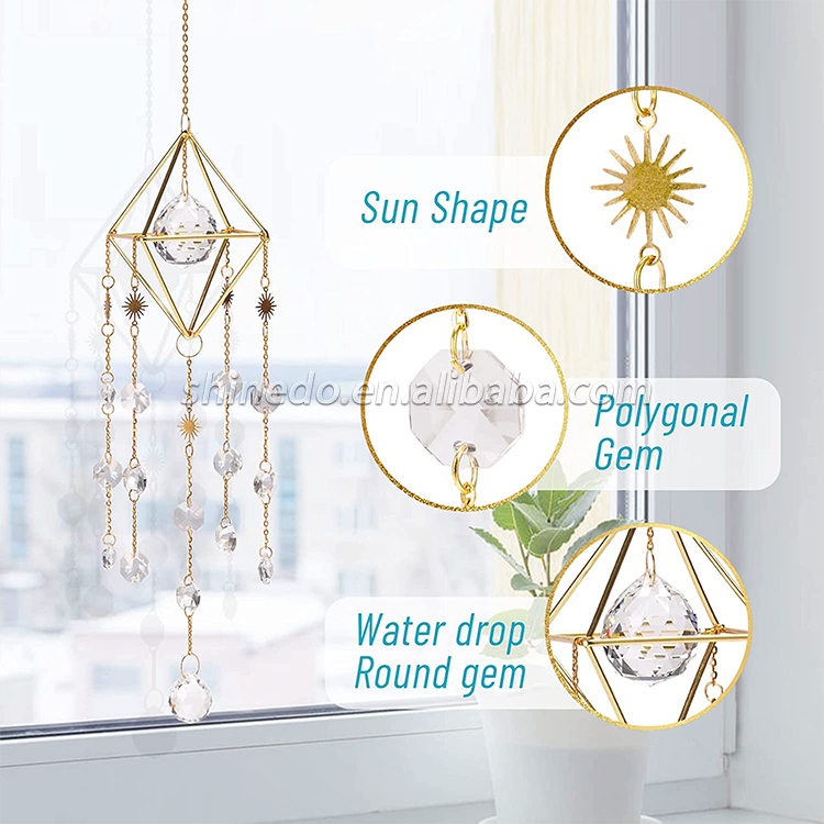 Sun Catchers with Crystals Reflect Sunlight