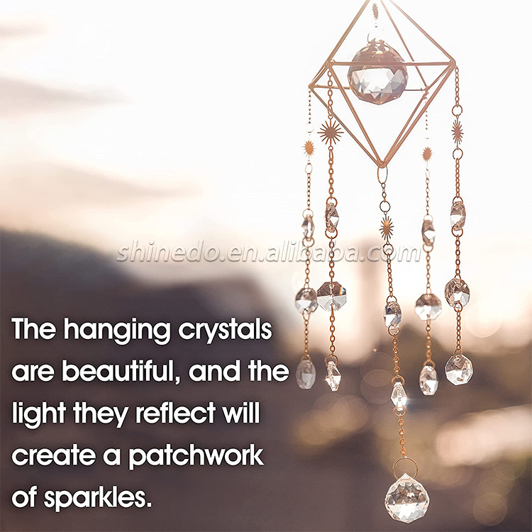 Sun Catchers with Crystals Reflect Sunlight