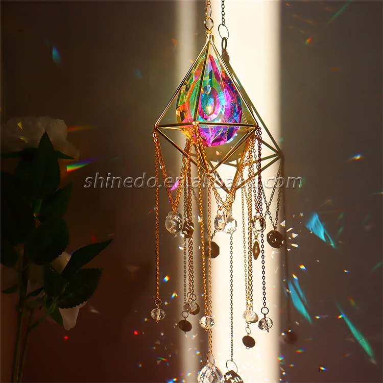 Sun Catcher crystal hanging wind chimes for indoor