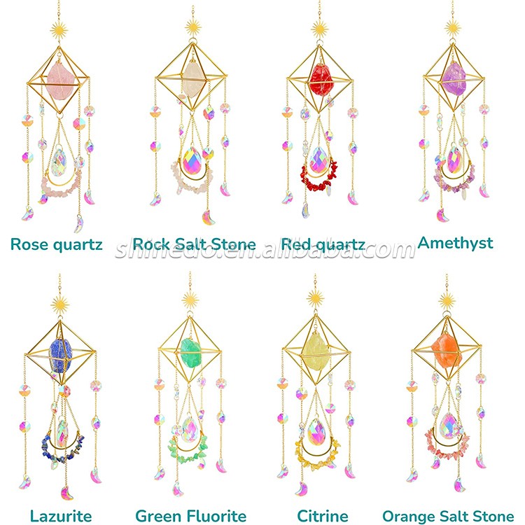 New crystal wind chimes pendant, colorful sun refraction light home decoration, Sun Catcher