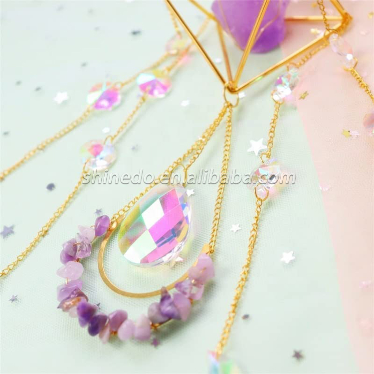 New crystal wind chimes pendant, colorful sun refraction light home decoration, Sun Catcher