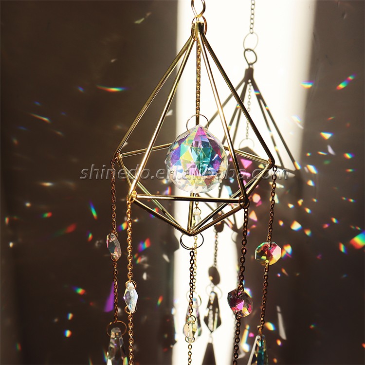 Crystals Suncatcher Colorful Rainbow Sun Light Catcher with Prism Ball Window Decoration wind chimes