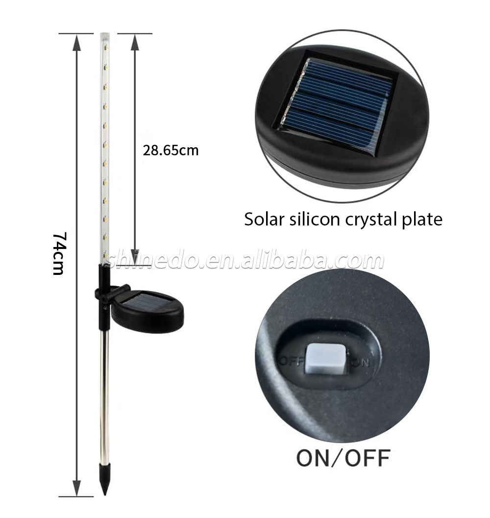 solar stake plastic garden light for lighting decoration beautiful the park