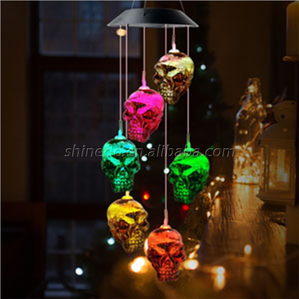 Skull Wind Chimes Solar Garden Light mom Gift Wind chimes Garden Gift Christmas Wind Chimes