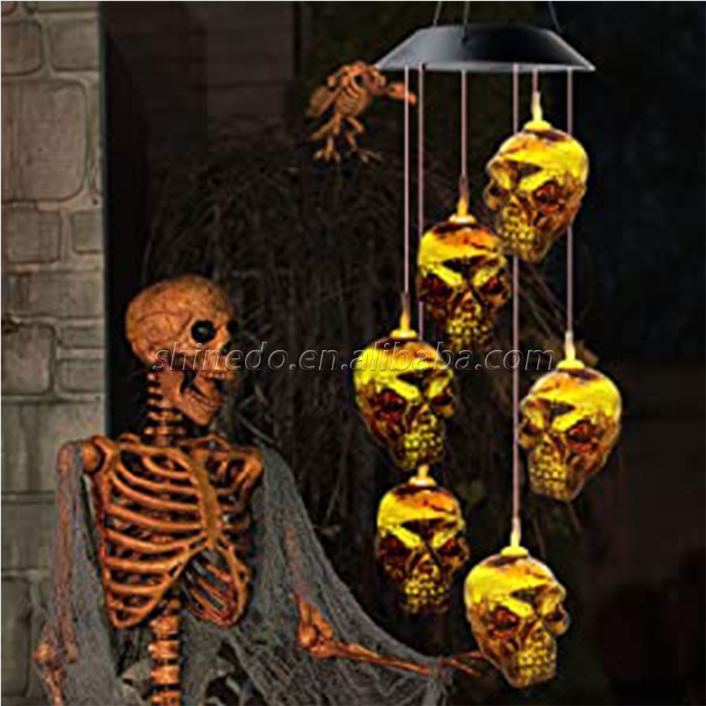 Skull Wind Chimes Solar Garden Light mom Gift Wind chimes Garden Gift Christmas Wind Chimes