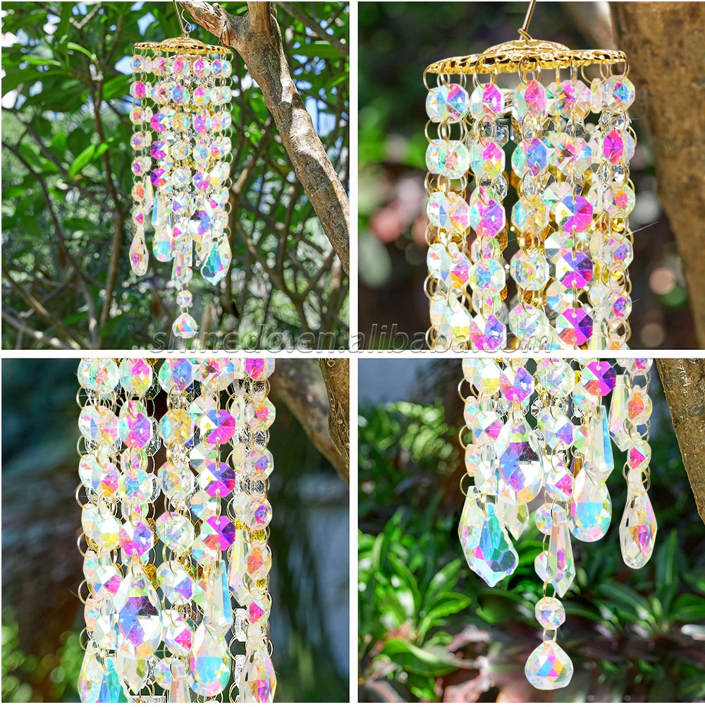 Indoor Outdoor Garden Decoration Gifts Chandelier Crystal Wind Chimes Suncatcher