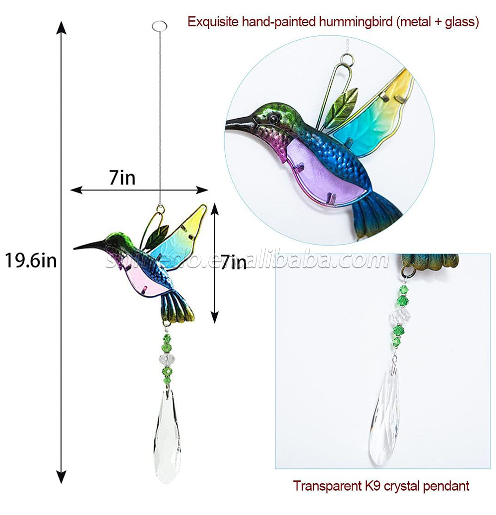 Crystal Suncatchers for Windows  Hummingbird Crystal Ball Prisms Hanging Crystals Ornament