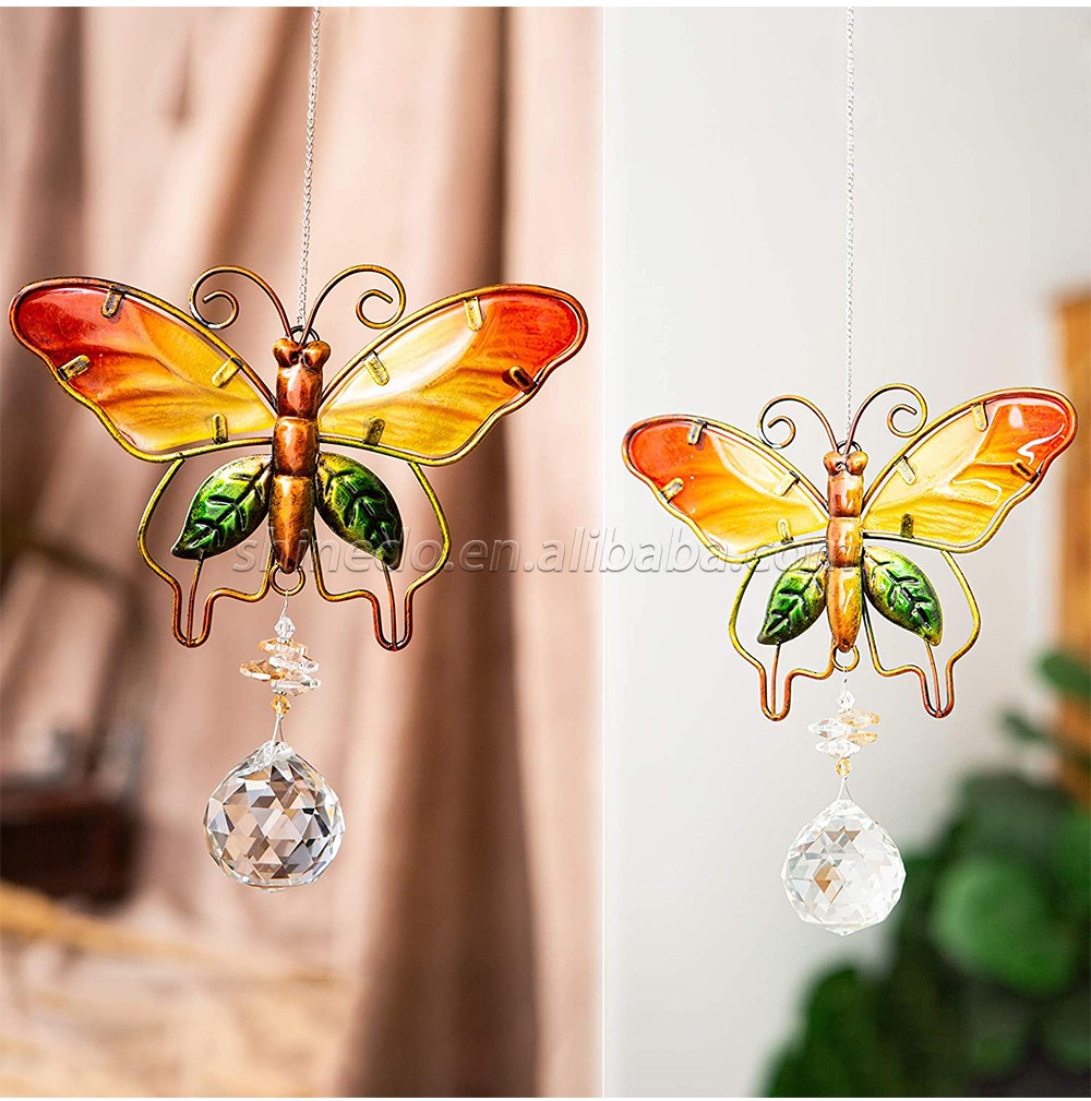 Crystal Suncatchers for Windows Butterfly Crystal Ball Prisms Hanging Crystals Ornament