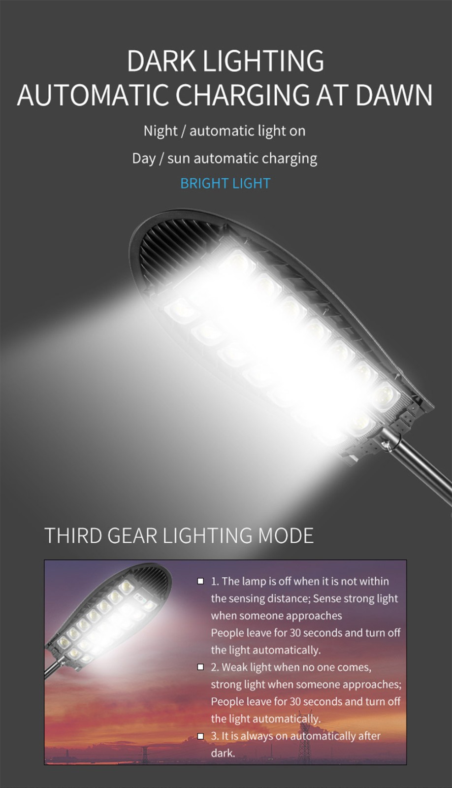 Super Bright Solar Street Light Outdoor 520 LEDs SD-SSE181