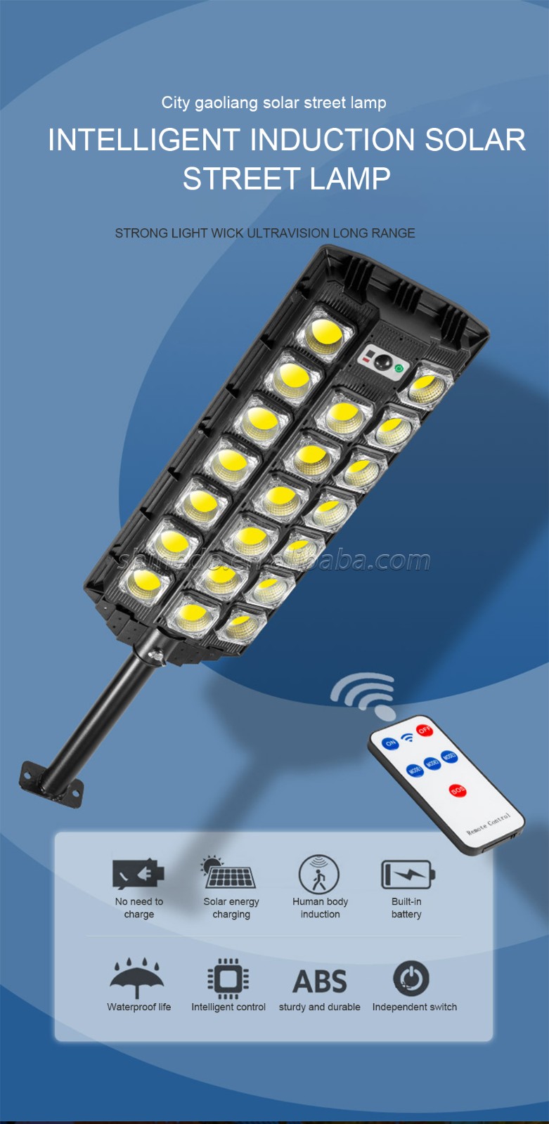 Powerful solar street light 504 LED SD-SSE186