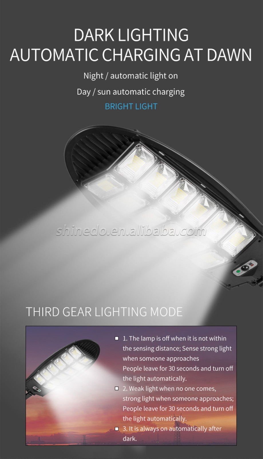 Solar Motion Sensor Lights Outdoor Street Light SD-SSE187