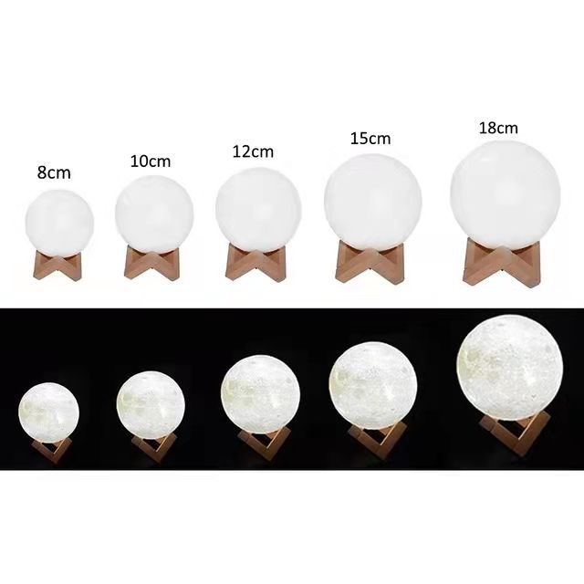 1PCs Rechargeable Moon Lamp Night Light Touch Switch 3 Color Change SD-SP071