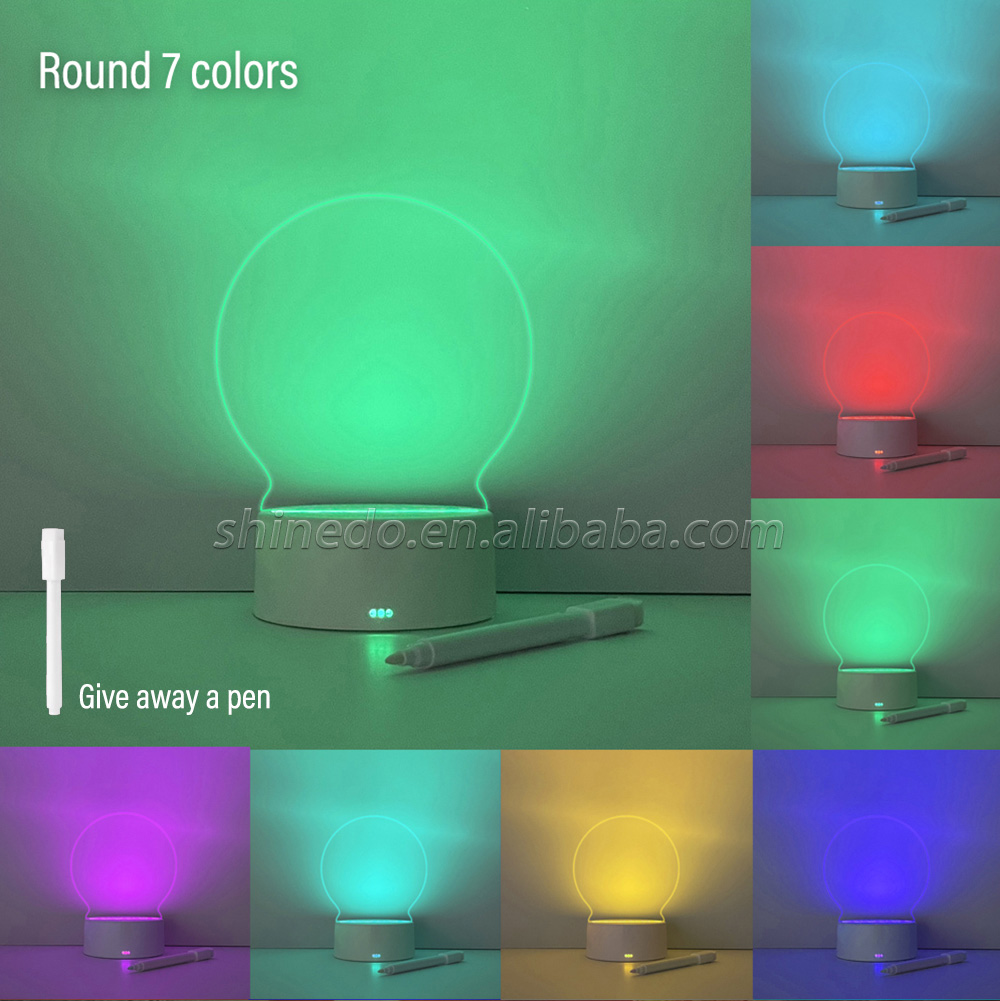 3D Led Night Light Acrylic 3D LED Touch Base with USB Cable SD-SR029