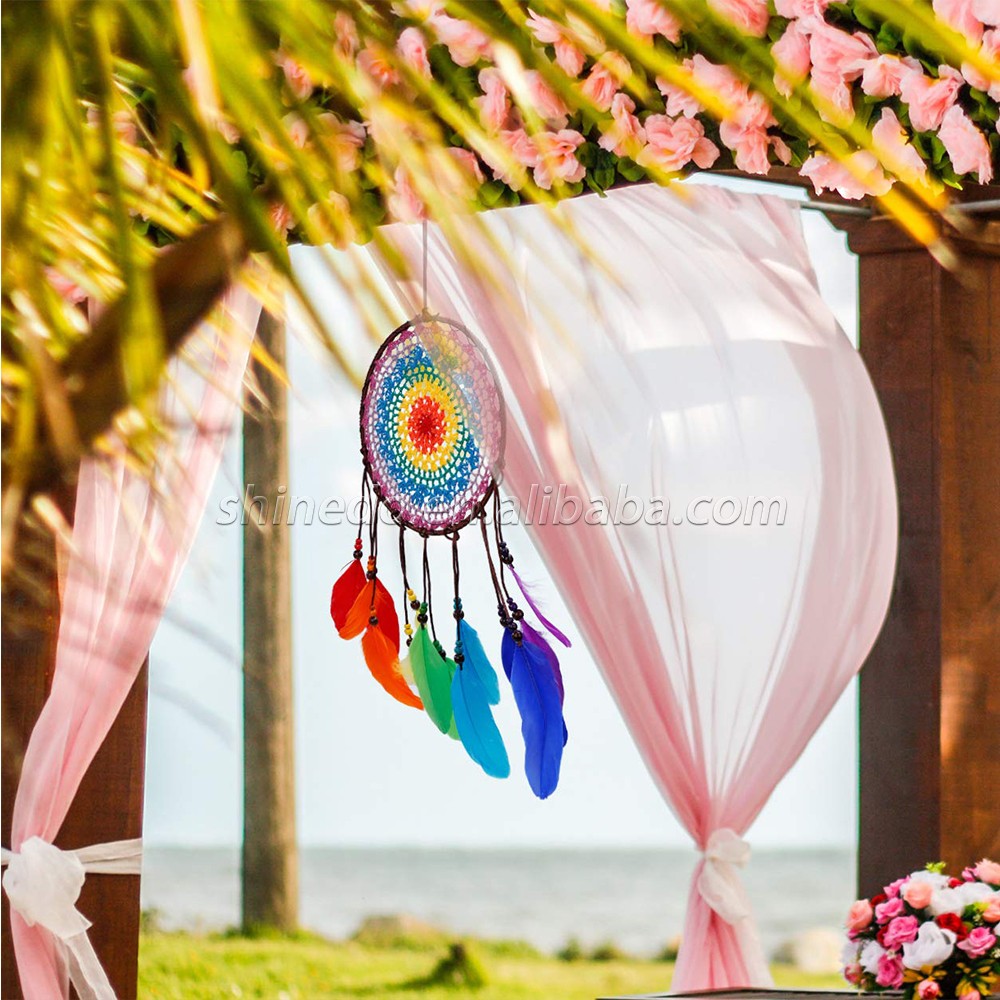 Handmade wall hanging colorful feather Dream Catcher decoration home decor Gift