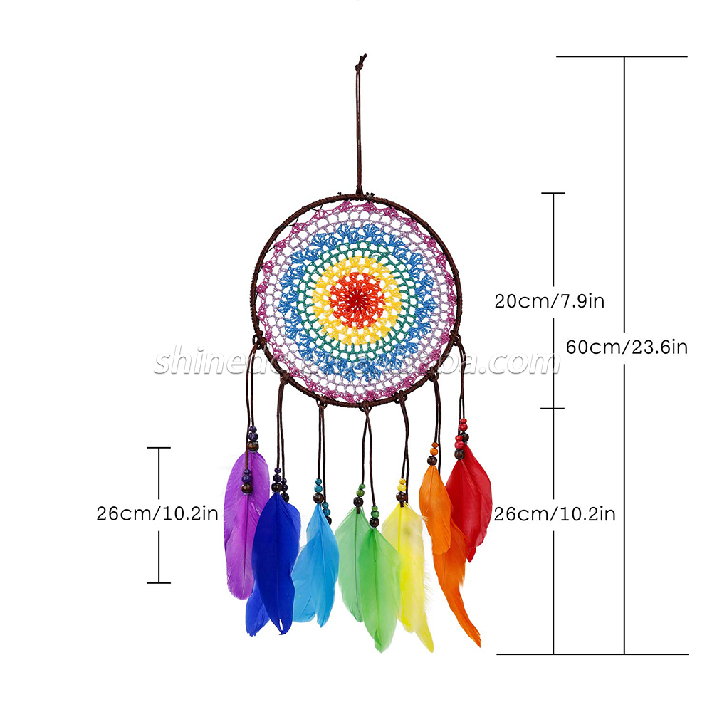 Handmade wall hanging colorful feather Dream Catcher decoration home decor Gift