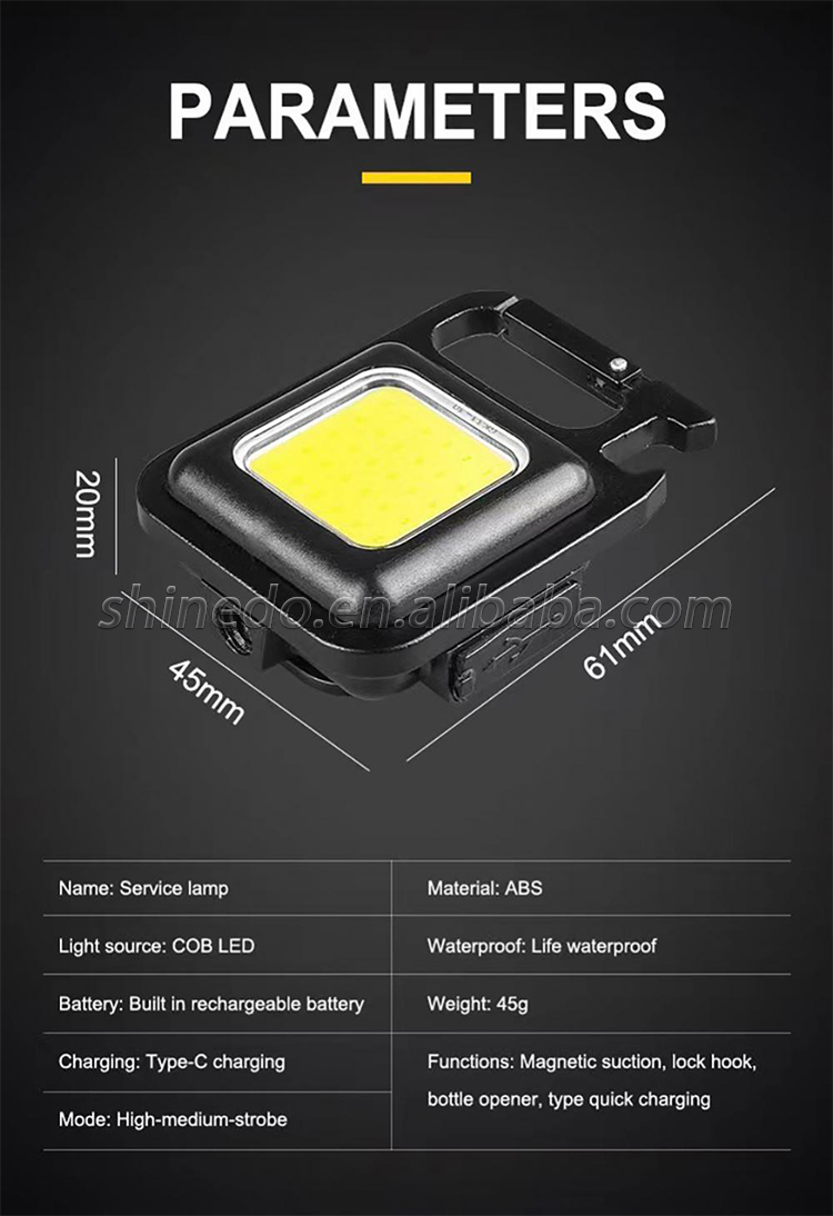 Mini 3 light Modes Bright LED light USB  Rechargeable torch Small Pocke Camping Work Keychain Flashlight Light