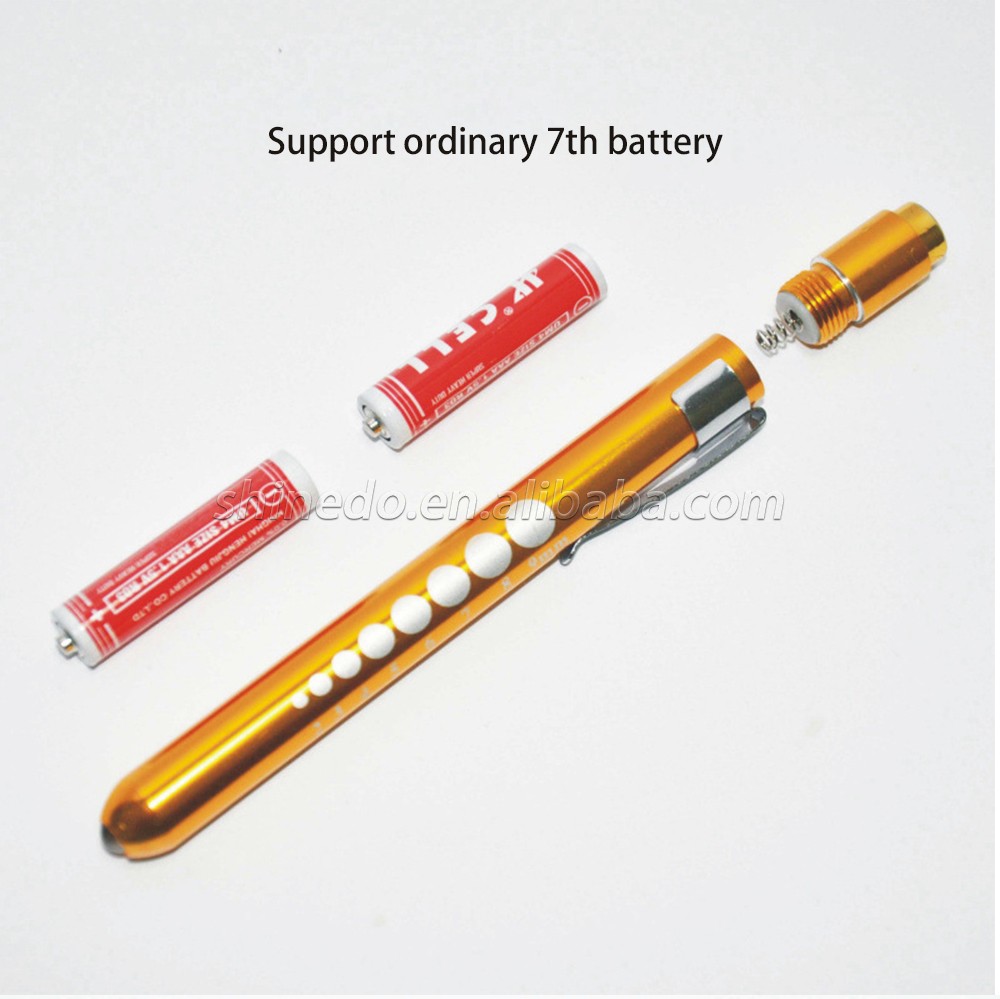 Portable Mini Electric Pen Flash Light Key Chain, Aluminum LED Medical Pen Torch Kids Flashlight with Pocket Clip