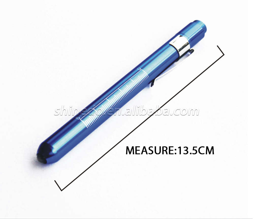 Portable Mini Electric Pen Flash Light Key Chain, Aluminum LED Medical Pen Torch Kids Flashlight with Pocket Clip