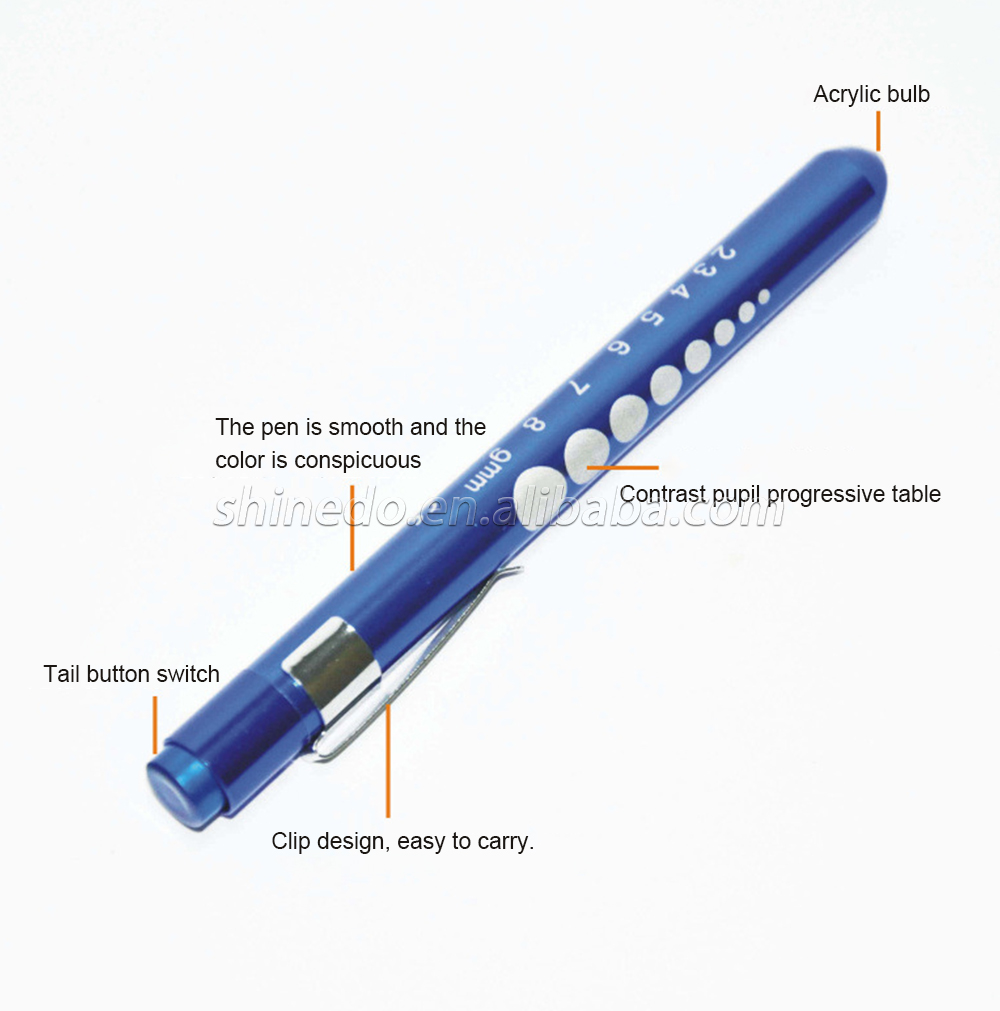 Portable Mini Electric Pen Flash Light Key Chain, Aluminum LED Medical Pen Torch Kids Flashlight with Pocket Clip