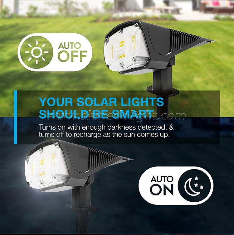 New Arrival Led Solar Light Outdoor Solar Power Spotlight Lawn Lamp Landscape Spot Lights