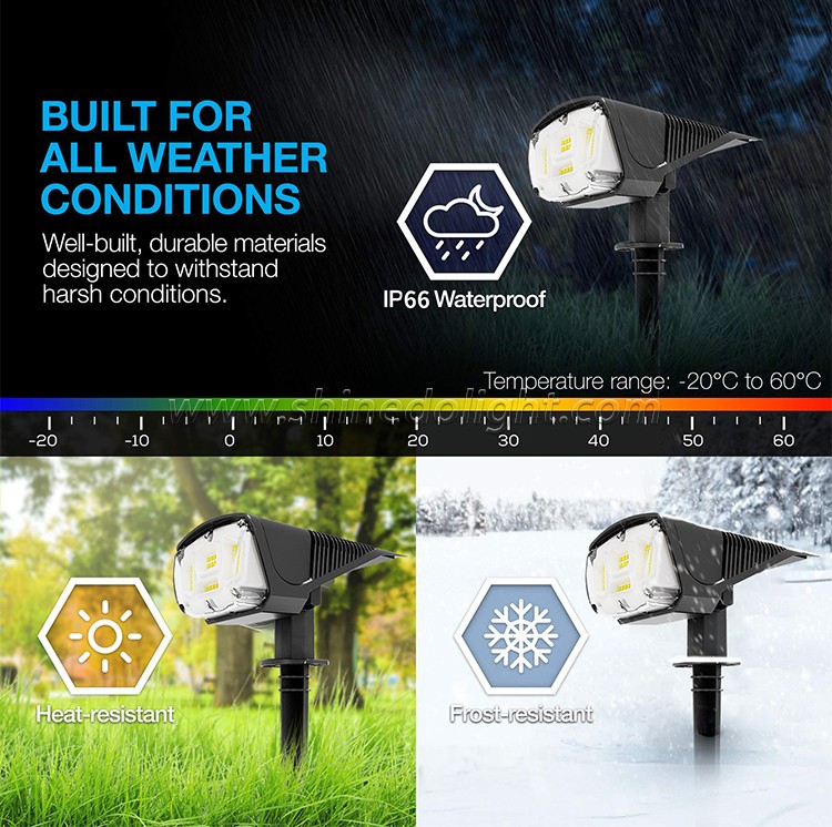 New Arrival Led Solar Light Outdoor Solar Power Spotlight Lawn Lamp Landscape Spot Lights