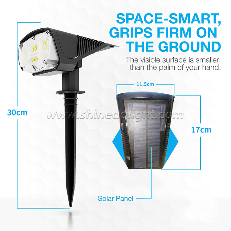 New Arrival Led Solar Light Outdoor Solar Power Spotlight Lawn Lamp Landscape Spot Lights