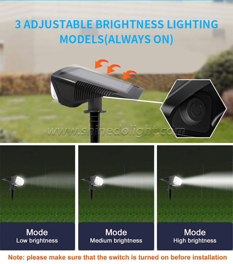 New Arrival Led Solar Light Outdoor Solar Power Spotlight Lawn Lamp Landscape Spot Lights