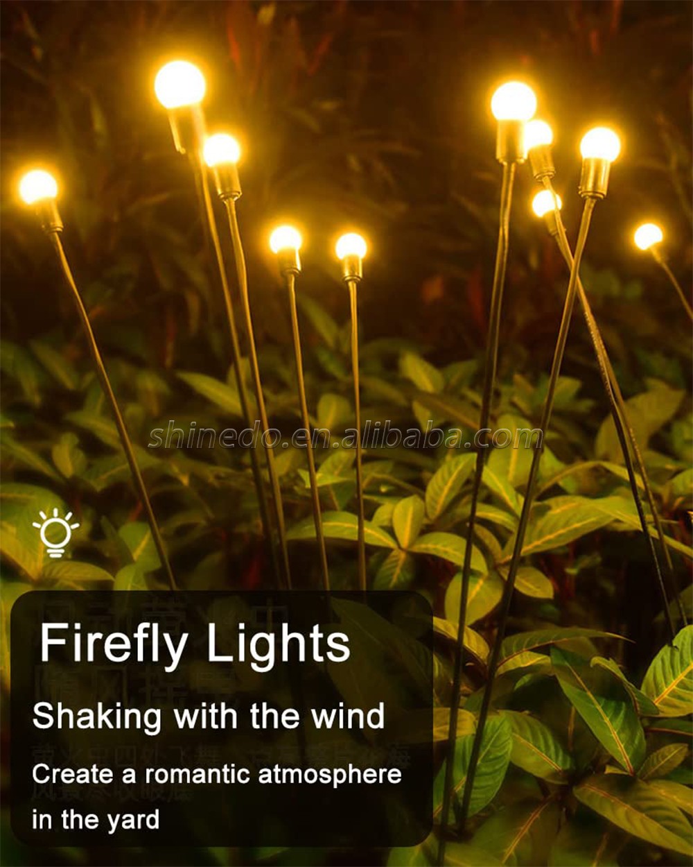 Outdoor Waterproof Holiday Firework 6LED Solar Garden Light Powered Firefly Lamp Starburst Solar Light