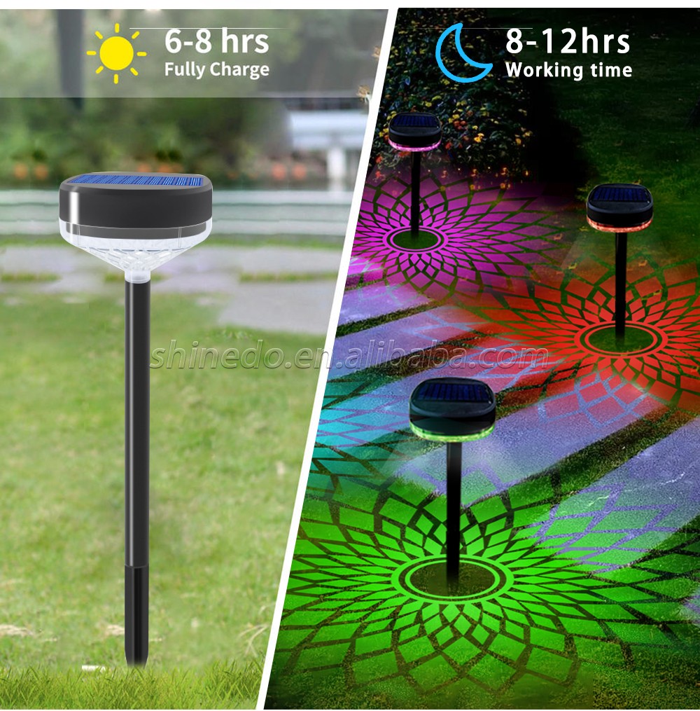 Bright  Landscape Light Outdoor Waterproof Solar Powered Garden Lights Solar Pathway Lights for Walkway Yard Backyard Lawn Land