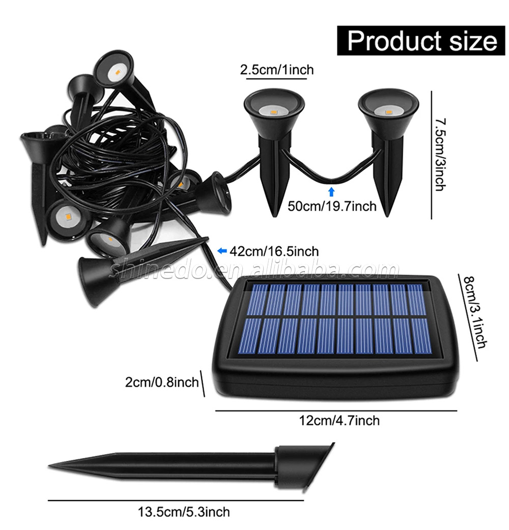 Hot sale outdoor waterproof solar garden light Sidewalk courtyard backyard lawn lighting Path way light