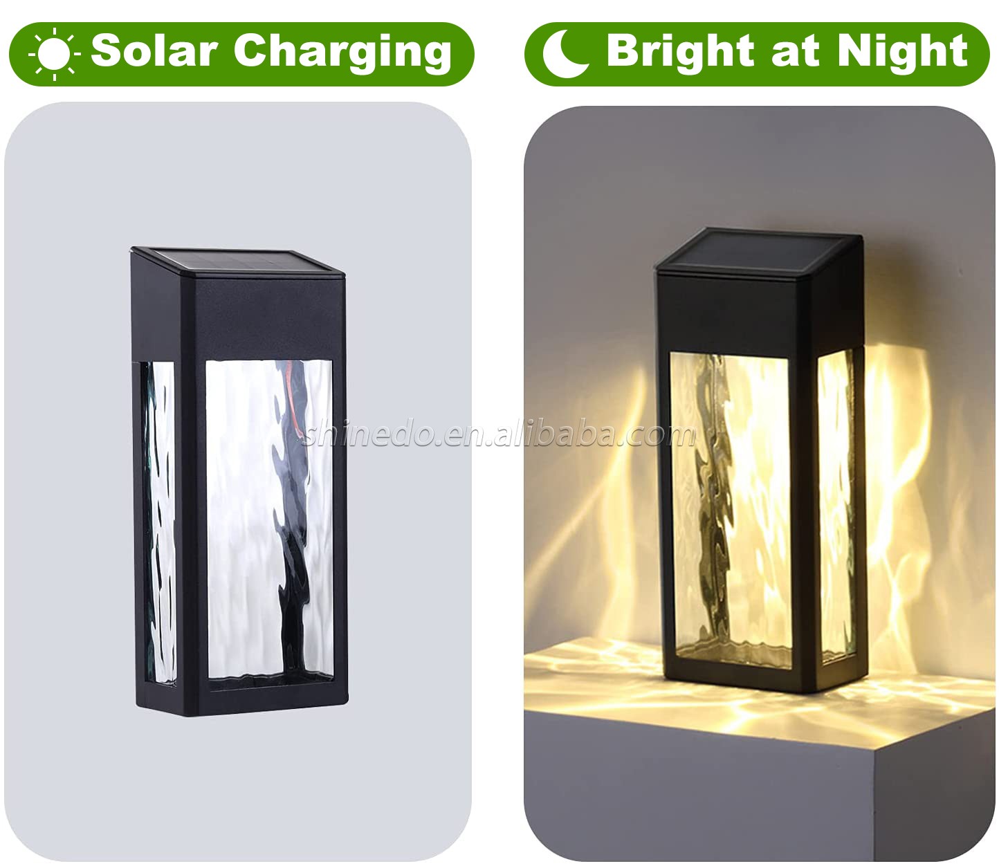 Decorative Solar Lighting Waterproof Solar Post Accent Wall Lights for Fence, Backyard, Garden, Front Door, Patio