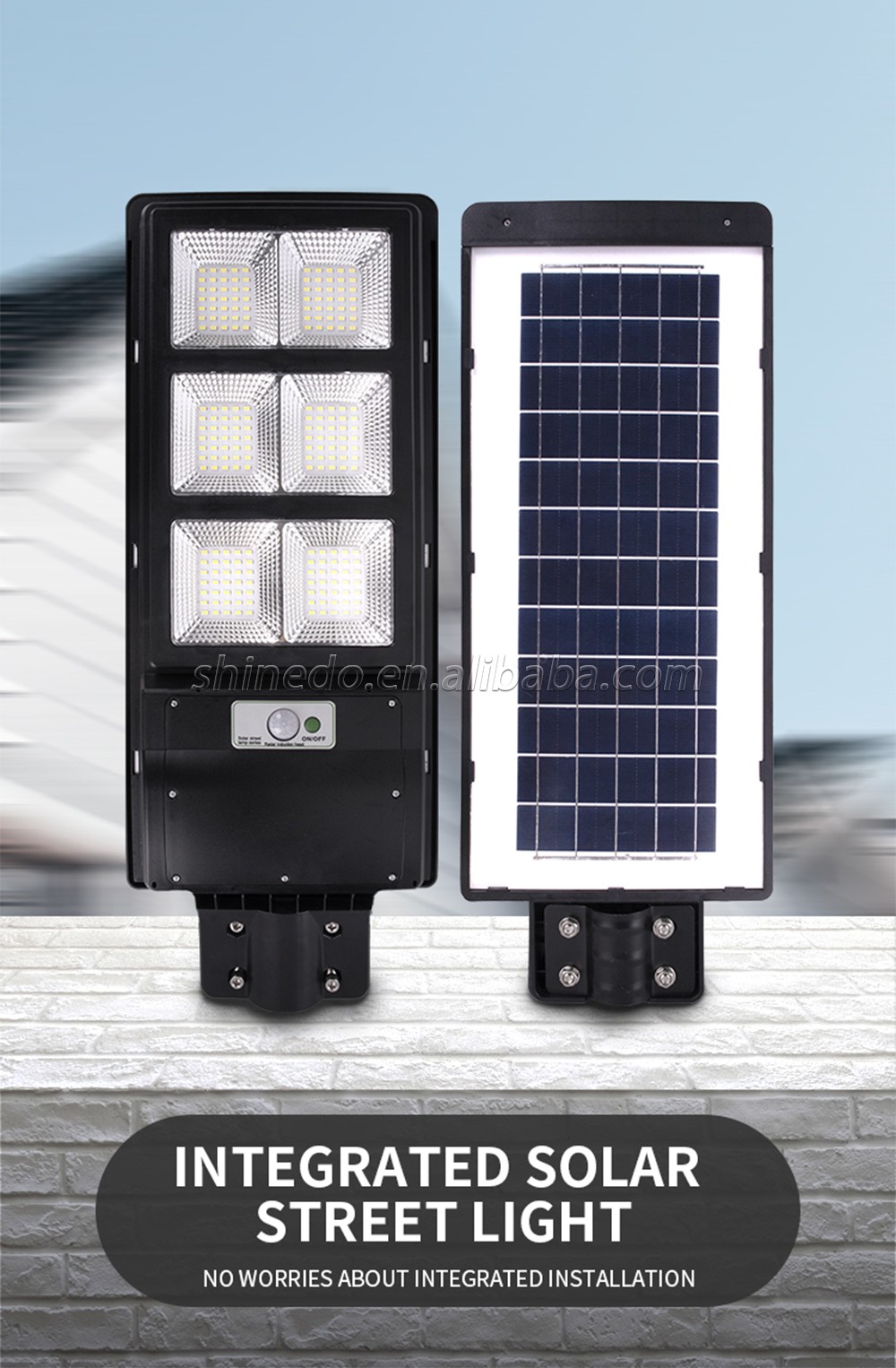 Street Light Solar Powered LED Beads Auto Radar Sensor Wall Lamp Waterproof Remote Control Lighting for street yard decoration