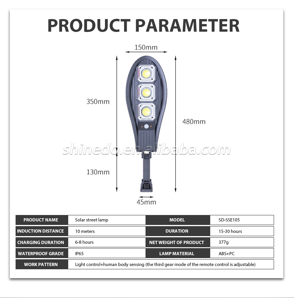 Solar Street Lamps High Lumen Induction Power Waterproof Integrated Modern Outdoor Led Garden Solar Street Lights