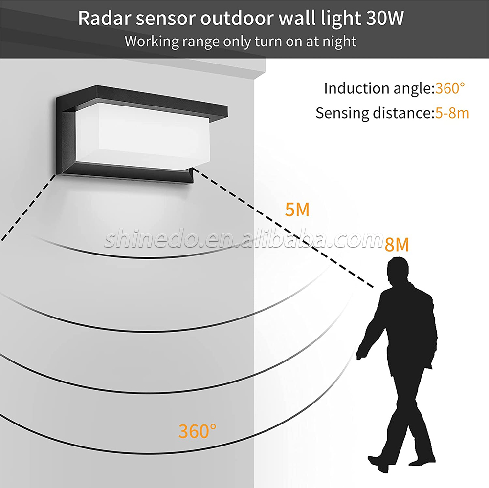 Outdoor Light with Motion Sensor LED Outdoor Wall Light Motion Sensor IP65 Waterproof Lighting