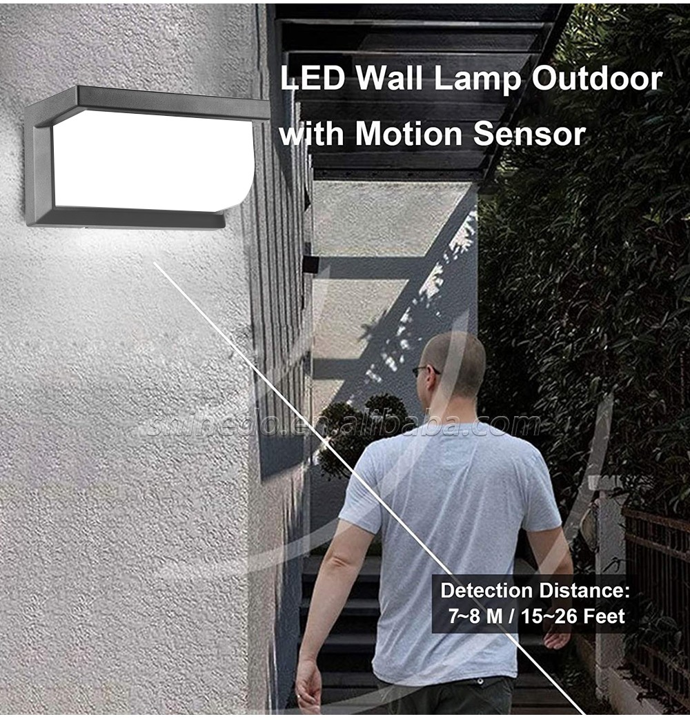 Solar Outdoor Waterproof Microwave radar solar wall light LED solar motion sensor light