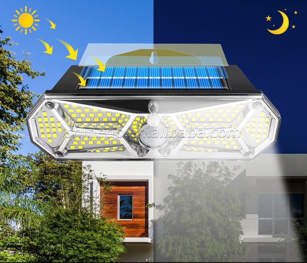 Newest 126 led Solar Motion Sensor Light For Home, Outdoor Emergency Security Garden Solar Wall Light