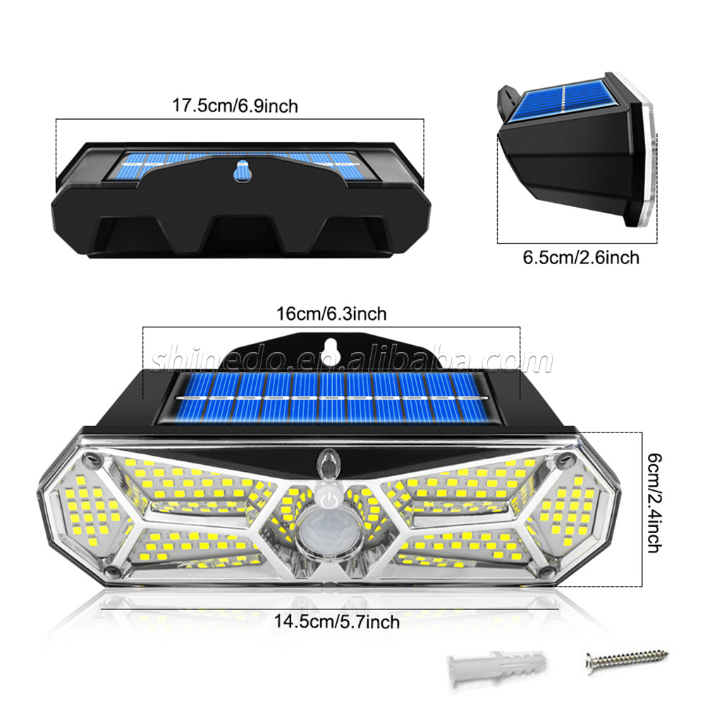 Newest 126 led Solar Motion Sensor Light For Home, Outdoor Emergency Security Garden Solar Wall Light