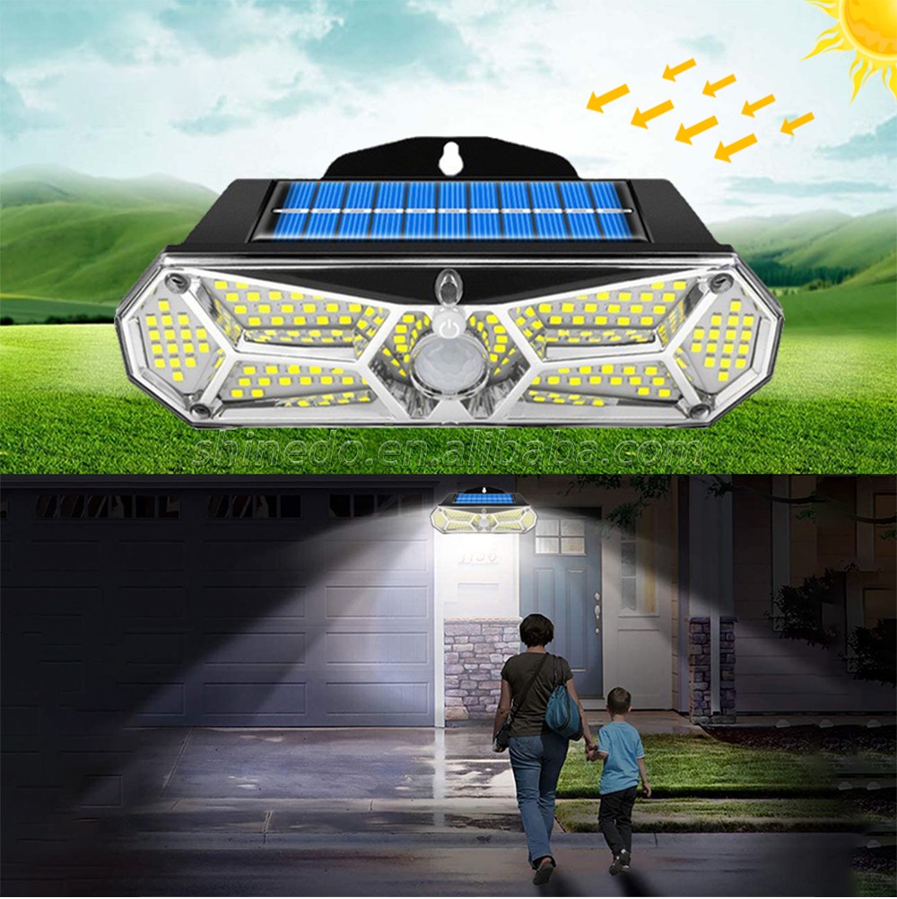 Newest 126 led Solar Motion Sensor Light For Home, Outdoor Emergency Security Garden Solar Wall Light