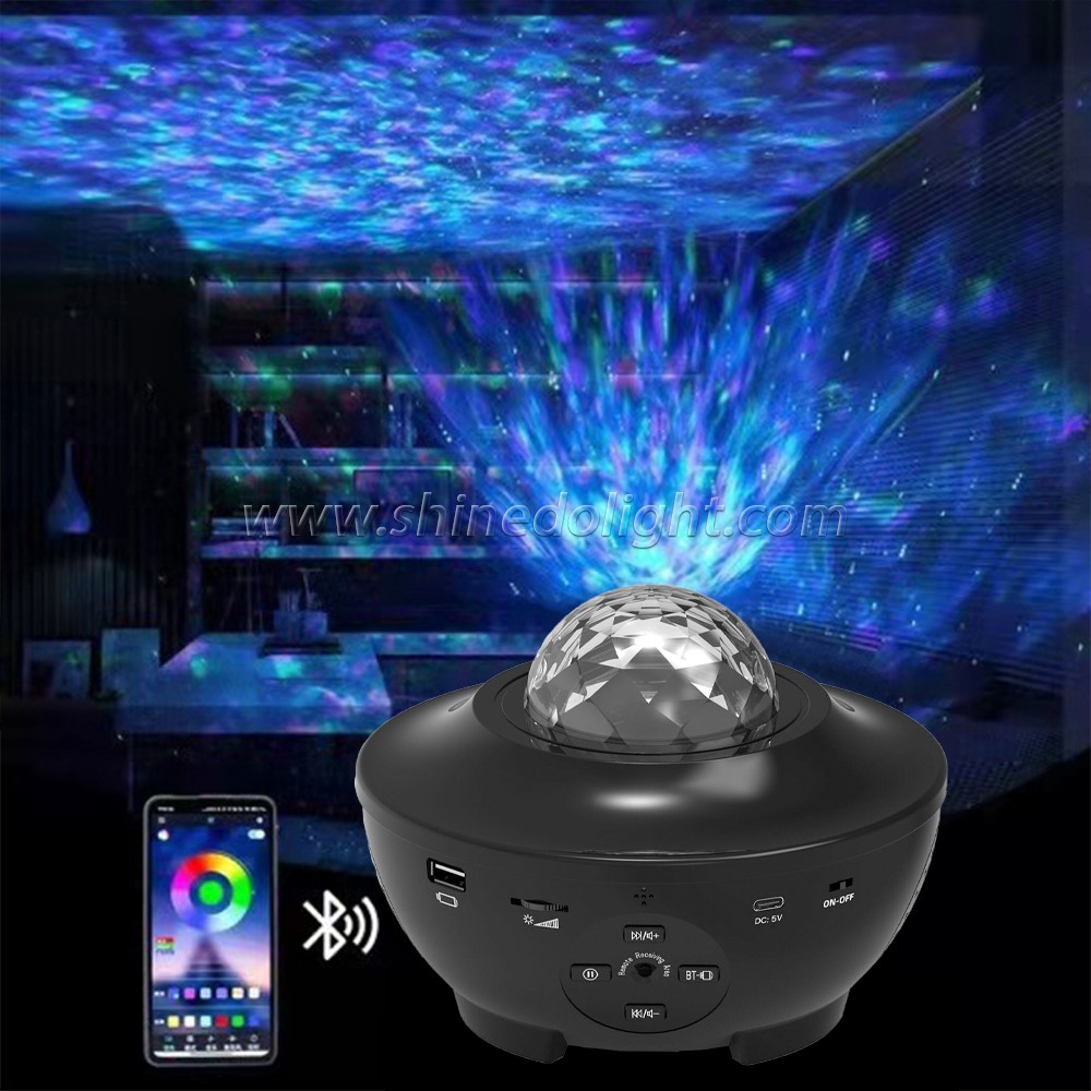 Smart Laser Starry Sky night light Projector BT Music Speaker Holiday Light Galaxy Star Projector With Remote Control