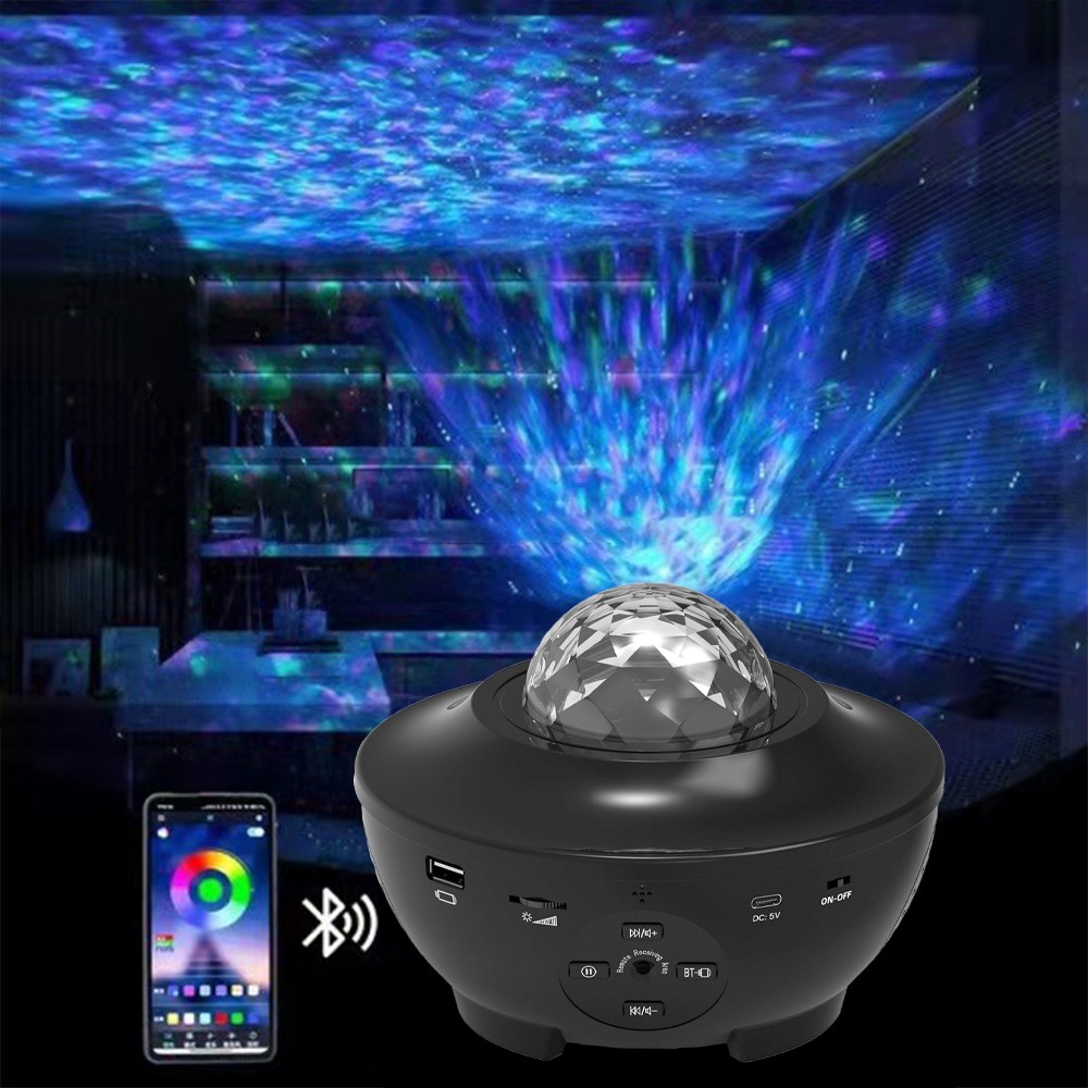 Smart Laser Starry Sky night light Projector BT Music Speaker Holiday Light Galaxy Star Projector With Remote Control