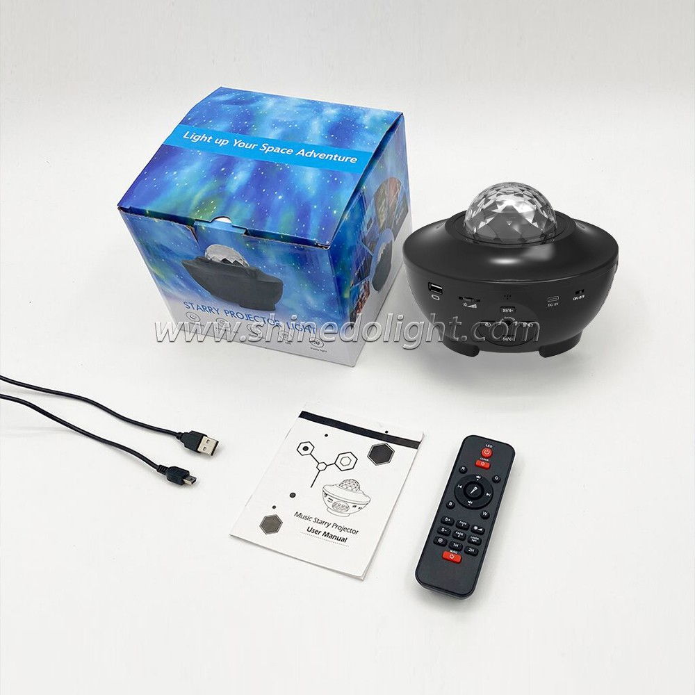 Smart Laser Starry Sky night light Projector BT Music Speaker Holiday Light Galaxy Star Projector With Remote Control